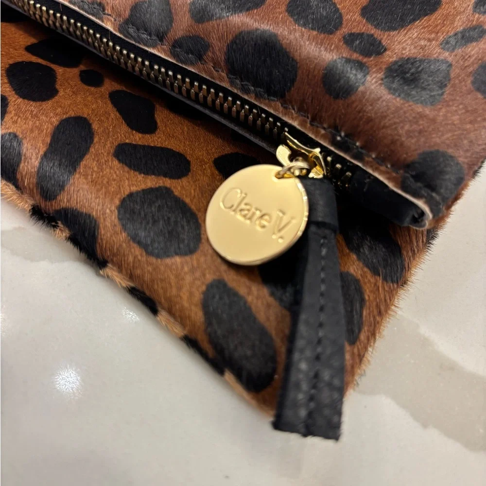Clare V Leopard Print Fold Over Clutch - Picture 4 of 9